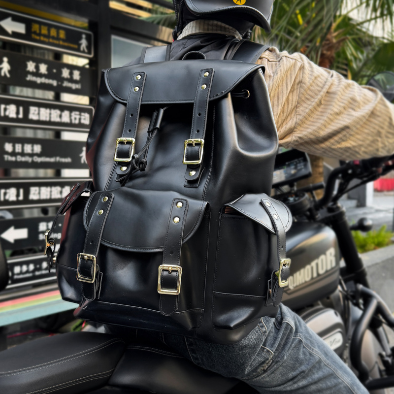 Luxury Bags For Men - สินค้าใหม่กระเป๋าเป้สะพายหลังหนังแท้หรูหราผู้ชายหนังวัวแท้กระเป๋าเดินทางชายกระเป๋าเป้สะพายหลังวินเทจ 17 นิ้วแล็ปท็อปกระเป๋านักเรียนกระเป๋าเป้สะพายหลัง