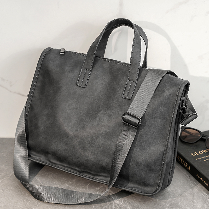 Luxury Bags For Men - กระเป๋าถือผู้ชายแบบลำลองแฟชั่นความจุสูงพร้อมสายสะพายไหล่ผู้ชายกระเป๋าครอสโดย์กระเป๋าหนัง PU หรูหรากระเป๋าแล็ปท็อป