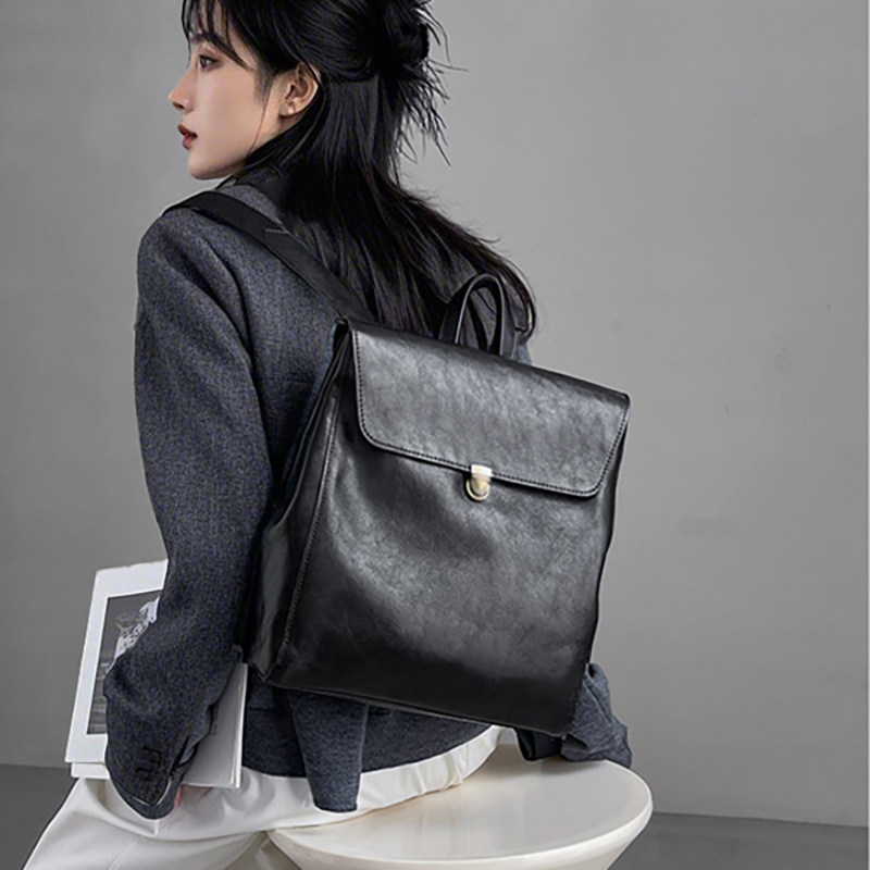 Luxury Bags For Women Brands - กระเป๋าเป้สะพายหลังหนังแท้แบรนด์หรูสำหรับผู้หญิง หนังวัวชั้นบนคุณภาพสูง ความจุขนาดใหญ่ กระเป๋าเป้สะพายหลังสำหรับเดินทางธุรกิจแบบลำลอง