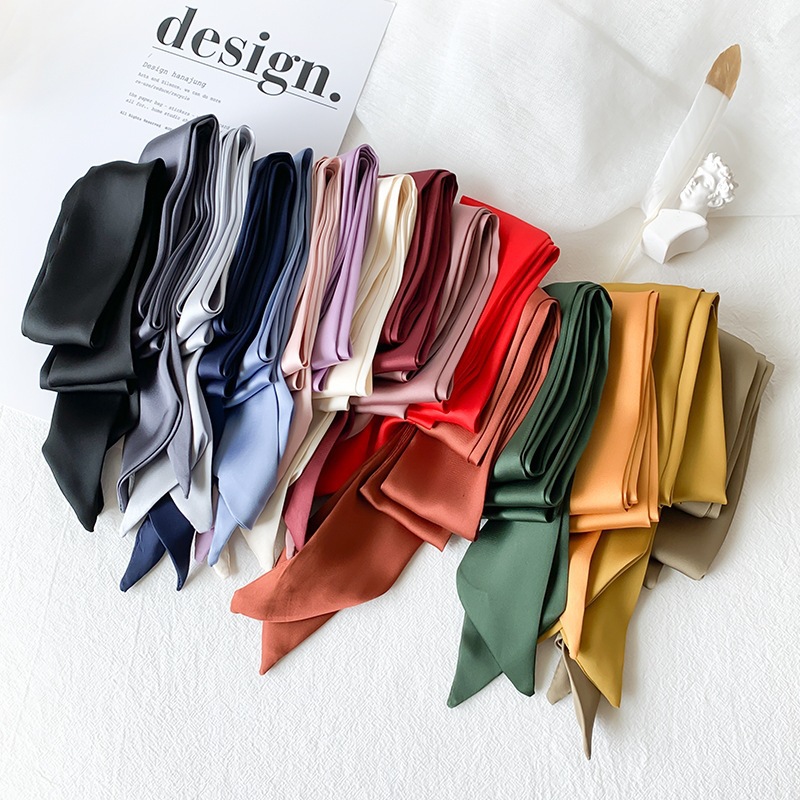 ผ้าพันคอไหมยาวสีพื้นเรียบสำหรั - Luxury Bags For Men บทวิจารณ์และราคา